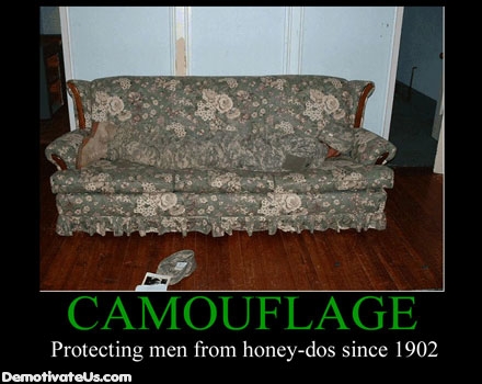 [Image: camouflage-protecting-men-from-honey-dos...poster.jpg]